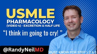 USMLE STEP 1 PHARMACOLOGY VIDEO 4  EXCRETION amp HALF LIFE [upl. by Grata]