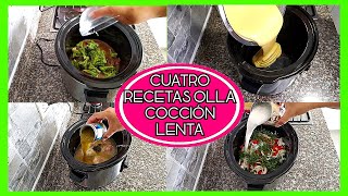 🍲COCINA CONMIGO 4 RECETAS PARA OLLA DE COCCIÓN LENTA FÁCILES Y ECONÓMICAS LOS ROLES DE EDY [upl. by Raynold]