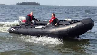 Zodiac MK 5 HD icm Dtorque diesel outboard engine trial [upl. by Reprah]