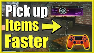 How to PICK UP ITEMS FASTER with CONTROLLER in Call of Duty Warzone Best Method [upl. by Potash239]