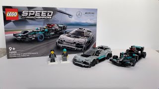 LEGO Speed Champions 76909 MercedesAMG F1 W12 E Performance amp MercedesAMG Project One REVIEW [upl. by Schreibman]