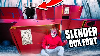 SLENDERMAN BOX FORT 📦😱 Scary Real Life Slender IN OUR HOUSE Project Zero [upl. by Atiekan]