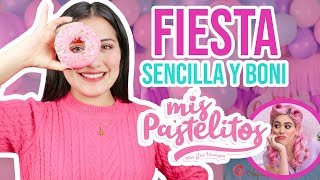 🧁 Decoración de cumpleaños de MIS PASTELITOS muy sencilla 🎉 [upl. by Werdnaed]