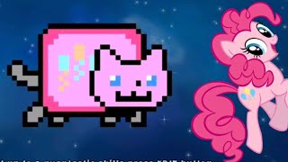 Pinkie Pie Plays Nyan Cat Lost In Space [upl. by Iemaj]