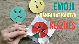 Kreatív Origami papír hajtogatás gyerekeknek DIY Emoji Magic Card Face changer tutorial [upl. by Eliathas347]