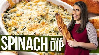 Cheesy Spinach Artichoke Dip [upl. by Attiuqehs18]