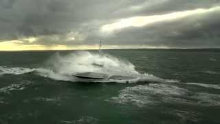 CMN Ocean Eagle 43 Trimaran Patrol Vessel Sea Trial in Sea State 5 [upl. by Ateiram]