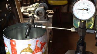 Replacing diesel injector nozzles and testing on Ford 4000 engine [upl. by Sashenka]