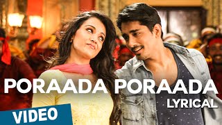 Poraada Poraada Song with Lyrics  Aranmanai 2  Siddharth  Trisha  Hansika  Hiphop Tamizha [upl. by Caravette]