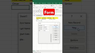 Entering data from excel forms excel shorts microsoftoffice [upl. by Hgielah169]