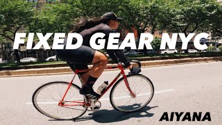 RIDING WITH AIYANA TAYLOR  FIXED GEAR NYC [upl. by Bilek]