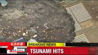 Raw Video Tsunami Slams Northeast Japan [upl. by Jempty102]