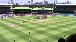 Barmy ArmyMitchell Johnson Song during Cooks award ceremonySCG Ashes Test 2011 [upl. by Otit213]