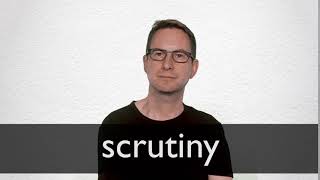 How to pronounce SCRUTINY in British English [upl. by Einitsed]