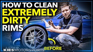 How to Clean EXTREMELY Dirty Rims with BAKED ON Brake Dust Does Sonax Work [upl. by Aynot213]