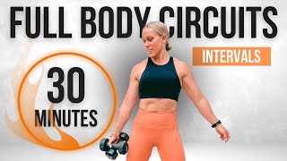 30 MINUTE FULL BODY CIRCUIT WORKOUT  Ultimate Interval Training [upl. by Doownil183]