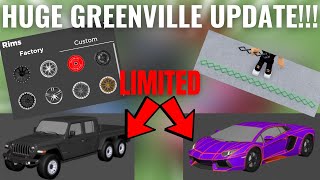 NEW HUGE GREENVILLE UPDATE 2 LIMITED CARS RIM CHANGING NEW CARS [upl. by Tilford]