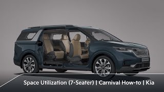 Efficient SeatingSpace Utilization 7Seater｜Carnival Howto｜Kia [upl. by Ozkum658]