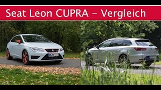 Fahrbericht  Vergleich Seat Leon CUPRA Familie Leon SC Cupra 280 [upl. by Reynard391]