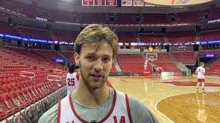 Carter Gilmore on his growth depth of the Badgers’ front court [upl. by Godden637]