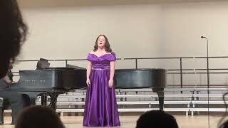 Destiny Avery Kenney singing Lauries Song The Tender Land Copland [upl. by Felty]