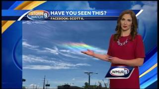 Weather 101 What causes rainbow colors in clouds [upl. by Alicec605]