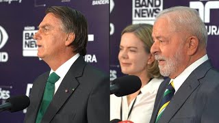 Bolsonaro e Lula trocam acusações em debate antes do 2º turno  AFP [upl. by Ranice]