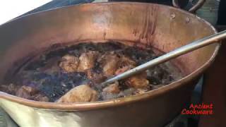 Carnitas Frying in a Mexican Copper Cazo [upl. by Atiner708]