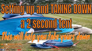 Quechua  Decathlon 2 second tent review Set up and take down [upl. by Nwahsyd2]