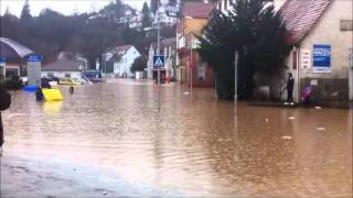 Backnang 13012011  Hochwasser [upl. by Brok]