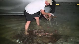 Homes in Nettles Island flooded after storms move through Hutchinson Island [upl. by Bathesda789]