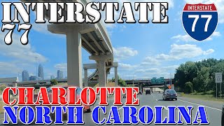 I77 South  Charlotte  North Carolina  4K Highway Drive [upl. by Aowda]