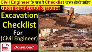 Excavation Checklist  Important Points For Excavation Work For Civil Engineer  By CivilGuruji [upl. by Lefty8]