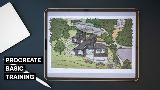 Intro to Sketching on the iPad for Architects  Beginner Procreate Guide [upl. by Hannahsohs626]