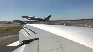 Qantas B747400ER takeoff Sydney Airport [upl. by Buell772]