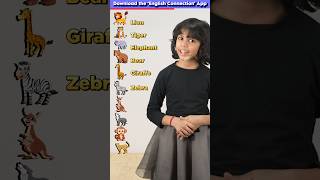 10 Wild Animals🐒 in English Kids English Words Adi Keshari Connection shorts [upl. by Marder]