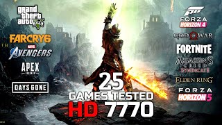 AMD Radeon HD 7770 In 2022  25 Games Tested  hd7770 [upl. by Lerraf]