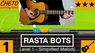 RASTA BOTS  Yousician Level 1  Beginner Simplified Melody  Acoustic Guitar [upl. by Damicke]