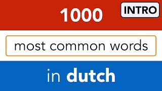 1000 most common words in Dutch by Dutch tutor Bart de Pau  introduction [upl. by Onaicul]