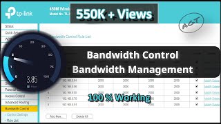 TPLink Router Bandwidth Control  Bandwidth Management Settings Set Speed Limit [upl. by Villiers405]