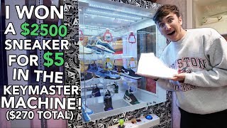 I Won 2500 SNEAKERS For 5 In KEYMASTER Machine 270 Spent Total [upl. by Schertz]