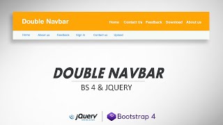 How to Create a Double Navigation Bar in Bootstrap 4  Change the Navigation Bars Color on Scroll [upl. by Nednil597]