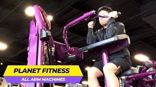 Planet Fitness Arm Machines HOW TO USE ALL OF THEM [upl. by Judsen]