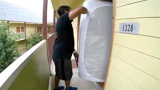 Easy Way To Move A Bed Mattress amp Box Spring Upstairs by professional movers in DentonTX [upl. by Essa]