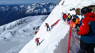 Gefährlichste SkiAbfahrt der Alpen Le Tunnel in Alpe dHuez ⚠️ [upl. by Accber]