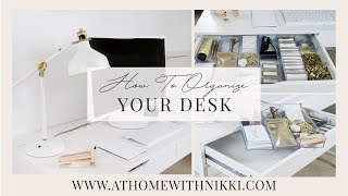 HOME ORGANIZING  DESK ORGANIZATION IDEAS  How To Organize Your Desk [upl. by Witty331]