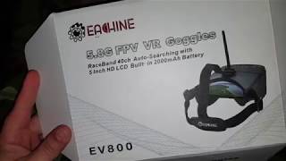 Eachine EV800 5 Inches 800x480 FPV Goggles 58G 40CH [upl. by Gnort]