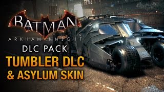 Batman Arkham Knight  Tumbler Batmobile amp Arkham Asylum Skin Race Tracks amp Free Roam Gameplay [upl. by Akinet254]