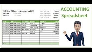 Accounting Spreadsheet Excel Template Create it in 15 minutes [upl. by Nallak248]