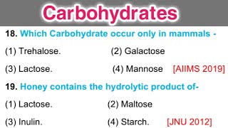 Carbohydrates MCQ  Biochemistry MCQ with Answers [upl. by Amos]